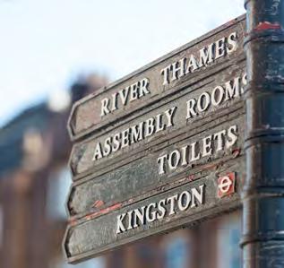 LOCATION. The Royal Borough of Kingston upon Thames is situated approximately 10 miles to the south west of central London, 5 miles south of Richmond and 8 miles to the south east of Heathrow airport.