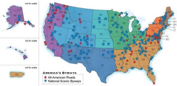 National Scenic Byways Program and Massachusetts Byways Map Source: www.