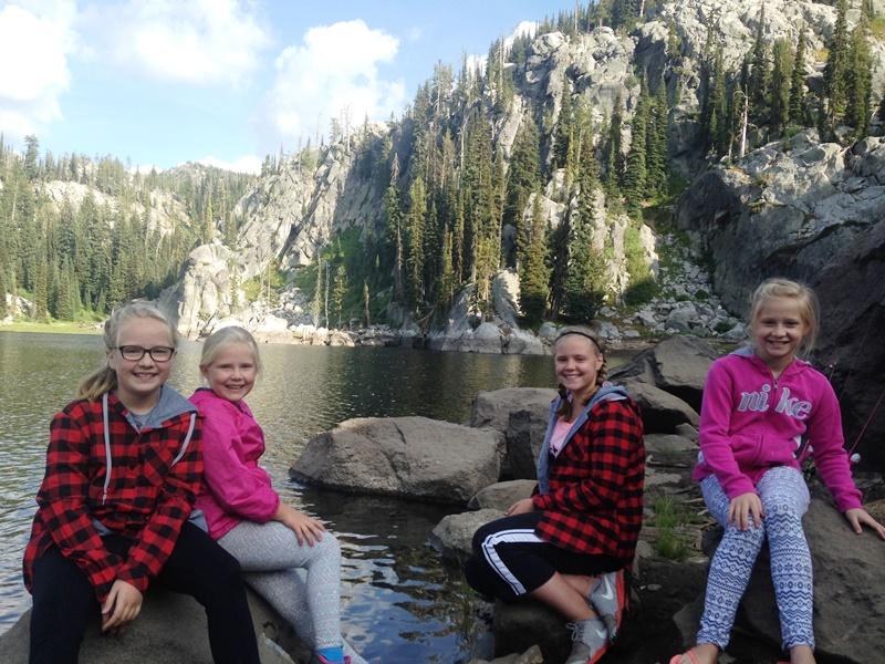 Twin Shaw Lakes 11 th Annual Daddy-daughter Adventure The girls at Upper Shaw Lake On Aug. 14-15, 2017 we (Brynn, Hailey, Kylie & Madilyn) decided to hike into Twin Shaw Lakes near McCall, ID.