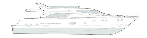 nautical miles Economic Speed: 11 knots Economic Speed Autonomy: 1 100 nautical miles Yacht equipment Air-Conditioning WIFI Fly Bridge Main Deck Guest Deck Length : 24.80m - Beam : 6.00m - Draft : 1.