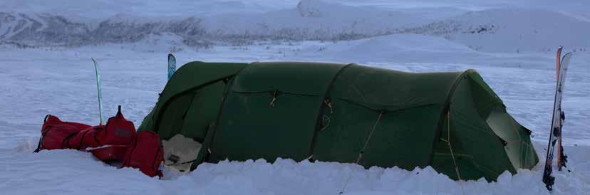 MIL 3 PATROL CAMP Large tunnel tent with two entries and two vestibules for 4-seasons. MIL Patrol Camp is the most versatile tunnel tent in our MIL-series.