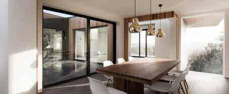 Make the most of your outside space with panoramic views through unencumbered glazing during the