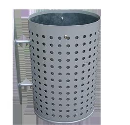 ROUND WALL/POLE LITTER BIN 6064 HEIGHT: 1100 mm DIAMETER: 325 mm VOLUME: 50L Available in Stainless or Powder Coated Steel 2mm