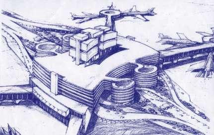 Tampa International Airport The History Concept approved: October 1963 Ten airports were studied including walking distances Concept of separating landside and airside functions was born Selected