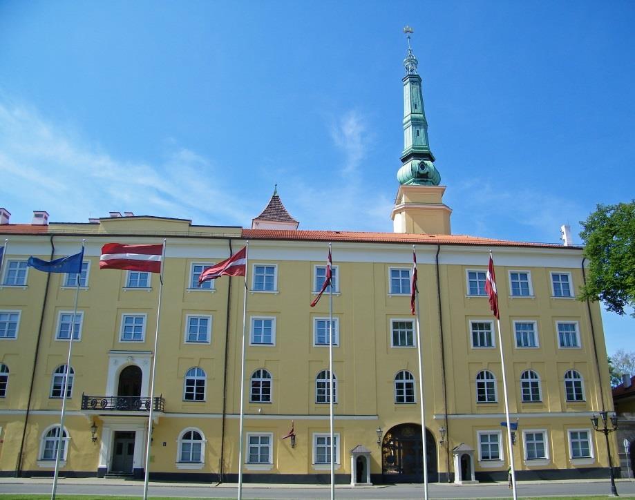 Riga Castle, founded in 1330, and substantially rebuilt a few times over the years.