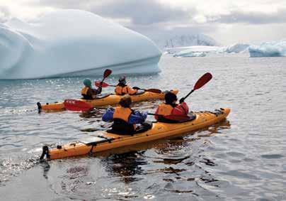 ADVENTURE OPTIONS ENRICH YOUR EXPERIENCE, GLIDE AMONGST THE ICEBERGS, SLEEP UNDER THE STARS.