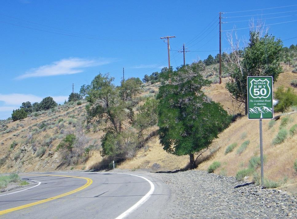 The Loneliest Road in America Highway 50, Nevada (N16C) U.S.