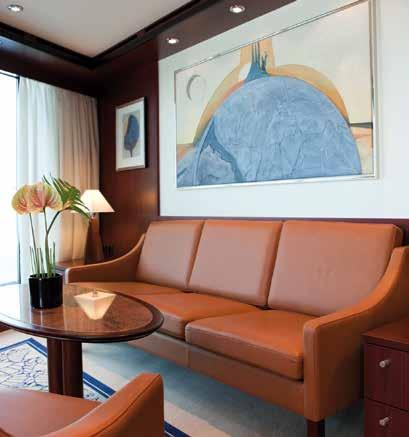 ADDED VALUE Suite benefits The standard, superior and premium cabin categories offer a wide range of standard cabin features, but if you book a Deluxe Suite, Senator Suite or ASTOR