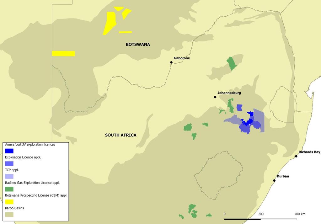 First Mover in Southern Africa s Onshore Gas Early mover and large scale potential Coal bed methane and sandstone gas resource Strategic strengths Strong energy market and outlook for gas
