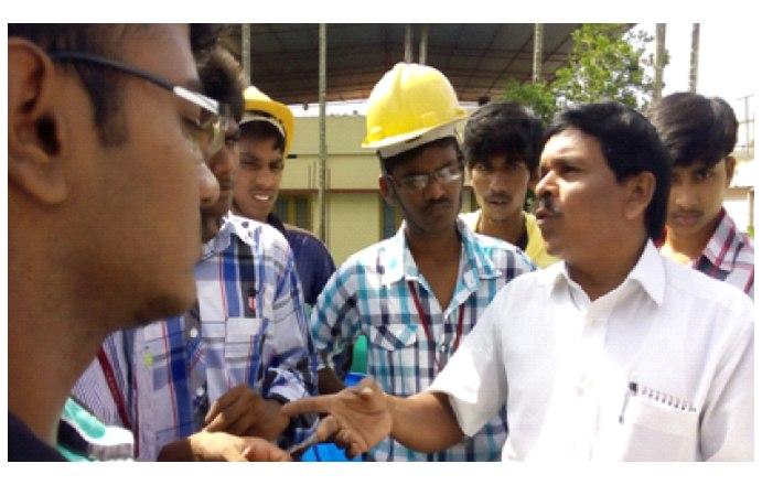Saishkumar gave an insight into various site related issues, types of concrete mixtures, safety precautions in construction site, labour related