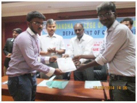 News from ICI Students Chapters Contd.. 4. Interdepartmental meet : An Intradepartmental meet was conducted on 19 September 2014 at Nandha College of Technology Campus.