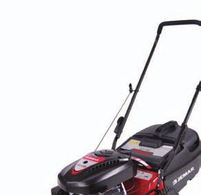 petrol lawn mower PLM45P / PLM65P Easy starting 140 / 173cc 4-stroke OHV engine for great power and reliability 460 / 480mm cutting width makes medium size mowing