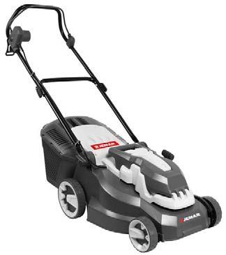 electric lawn mower ELM1000 Powerful 1,000 watt, 3,450 rpm motor for smooth grass cutting Light-weight and big wheel for easy maneuverability Ergonomic handle with safety switch for more user comfort