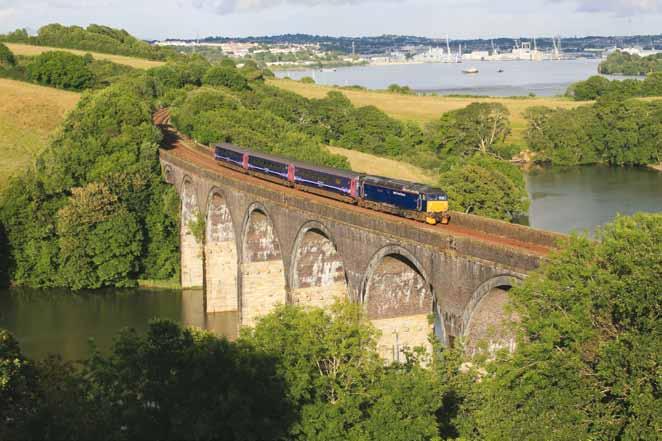 PLYMOUTH TO PENZANCE ROGER GEACH In the summer months when the sun is around Forder viaduct, it can be photographed after 18:00 from the