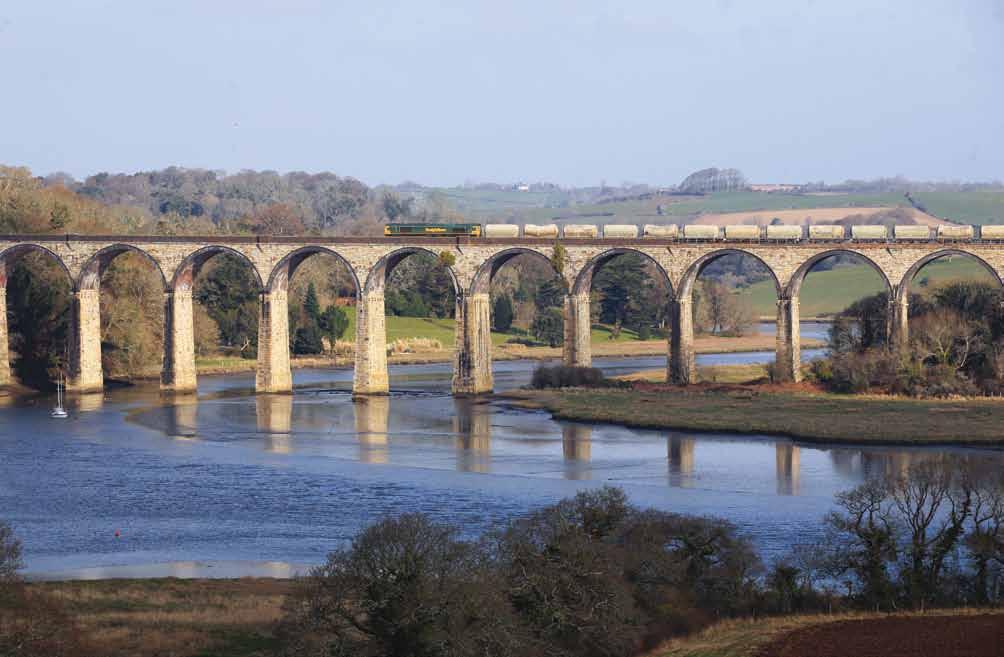 SALTASH TO LISKEARD The magnificent St Germans viaduct carries the main line across the River Tiddy, which joins the Lynher (or St German s river as it is