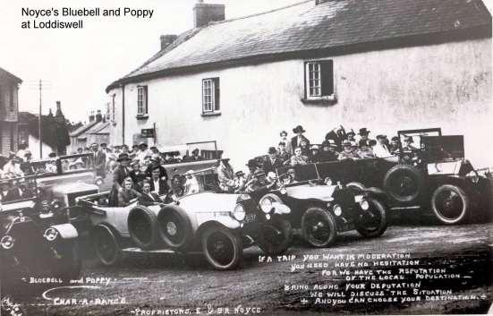 In December 1922 a purchase was made of a 14-seater Lancia on pneumatic tyres with red livery and so Poppy was advertised for hire for whist drives, matinees, pantomimes and private parties.