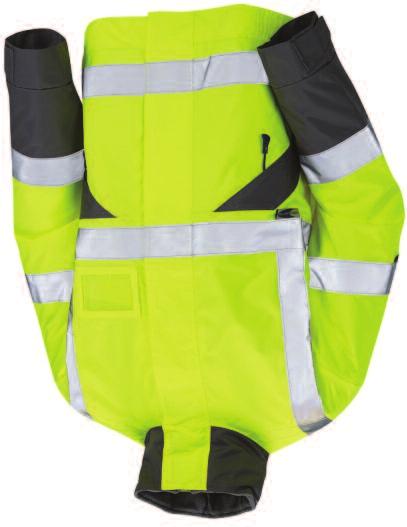 EN ISO 20471 Class 3, EN343 Class 3:1 Yellow/Grey PJK215HV S - 6XL Orange/Grey PJK219HV S - 6XL HI VIS LIGHTWEIGHT JACKET - FALCON Hi-vis lightweight jacket with a plastic open end zip and studded