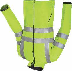 Fabric: 80% Polyester 20% Cotton. EN ISO 20471 Class 3 Yellow PJK84HV S - 4XL 128 HI VIS REVERSIBLE BODY WARMER Reversible body warmer with front zip fastening and interactive zip.