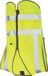 HI VIS WORKWEAR WORKWEAR HI VIS VEST WITH ID POCKET & ZIP CLASS 2 100% knitted polyester. ID pocket. Front zip fastener. Retromax reflective tape.