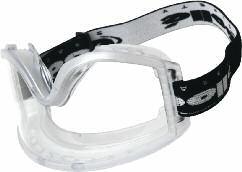 EN166 1B349 CE EYE PROTECTION Colour Product Code Lens Clear BGG01HD Polycarbonate BLAST SAFETY GOGGLES The unique shape of the goggle ensures a perfect fit with all respirators and with the face