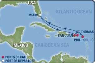 Itinerary Freedom of the Seas Eastern Caribbean Itinerary 8 Days / 7 Nights Sunday 1:00 PM Arrive at the Port of Miami for embarkation and check-in.