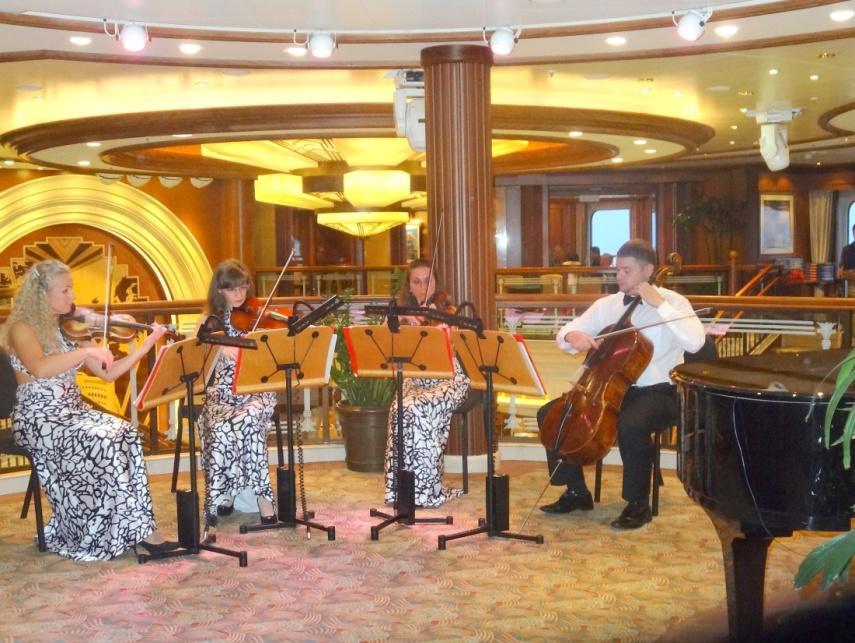 All of the presenters said they enjoyed the live music aboard the ship, which ranged from chamber music to jazz to rock and roll.