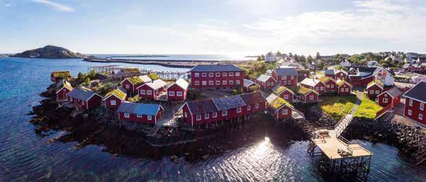 The Lofoten With craggy alpine peaks, expanses of white sandy beaches, colourful fishing hamlets in sheltered ports and verdant agricultural communities, the Lofoten archipelago is the jewel of