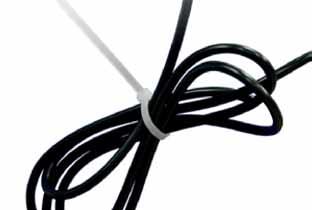 cables, holding items together or wires. Black or transparent finish.