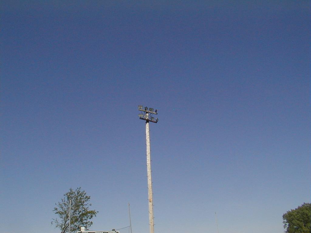 MAYBEE PARKS NEW LOOK Old lights at Veterans Field Veterans Field from center field New lights being