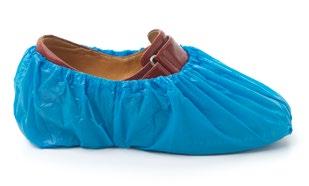 Disposable overshoes, white polypropylene, blue polyethylene sole 17x40cm