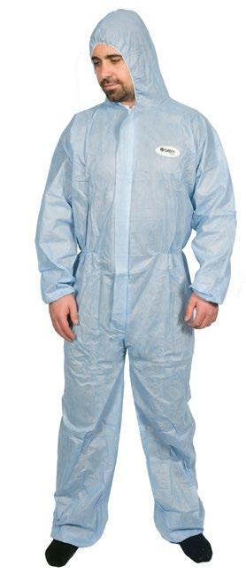 DISPOSABLE AND CLEANROOM GARMENTS HI CALIBRE COVERALLS SMS CODE: 300420 White 300421 Blue 300422 Orange SIZES: M, L, XL, 2XL, 3XL, 4XL Disposable SMS nonwoven coverall.