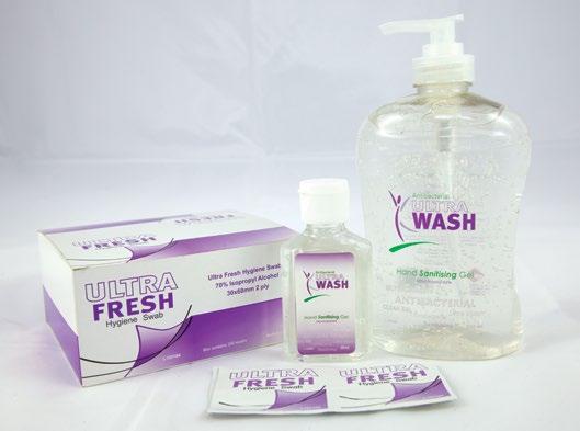 ULTRA FRESH HYGIENE SWABS Ultra Fresh Hygiene Swabs contain 70%