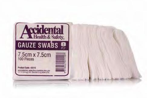 GAUZE SWABS 5cm - 10 cm gauze swabs. Packet of 100.