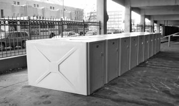 The chances are you will not even have to create a space for bike lockers, as