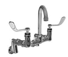 Encore Wall Mount Faucets Series KN54 3 Gooseneck Spout with SANIGUARD Lever