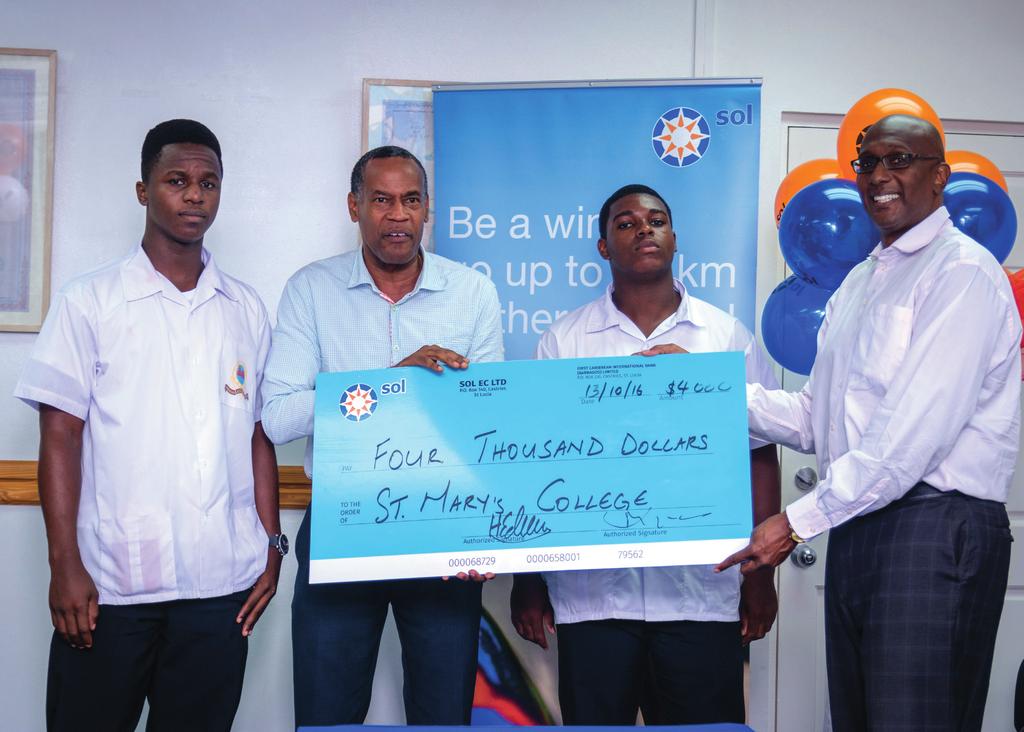 Esther Brathwaite, Permanent Secretary of the Ministry of Education, congratulated the team for their contribution to the education sector and development of the island s youth. Principal of The St.