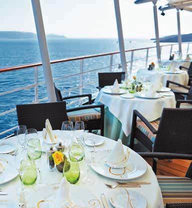 wines Open for dinner aboard all ships POOL GRILL The Pool Grill is open-air, yet abundantly shaded for comfortable dining Guests choose their preferred table and one of our attentive staff will take