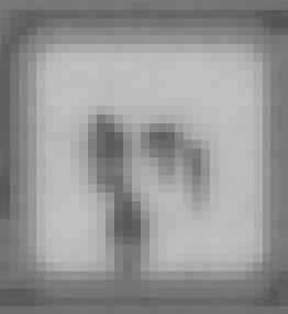At low mag, there are not enough pixels to provide enough gray scale information.