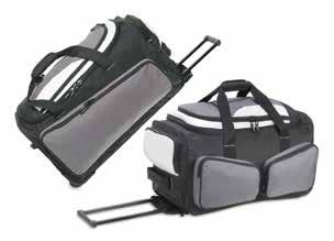 Grey / [B] Large trolley holdall Highly versatile trolley bag Large zipped main compartment Two zipped front pockets Long pocket on one side with two additional smaller pockets on the other