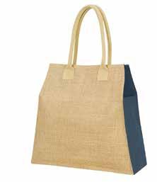 Suitable for screen-printing or transfer printing. Laminated Jutton, Jute gussets and cotton cord handles 35 x 39 x 15 cm 20 litres 47 x 72 x 39 cm 100 pieces, 23.
