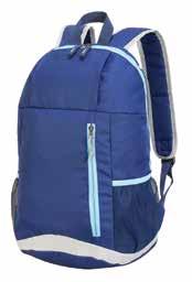 Excellent backpack Large main compartment Zipped front pocket Side mesh