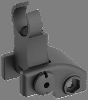 sights Utilizes standard MIL-spec front sight posts and sight adjustment tools Locks into stowed position