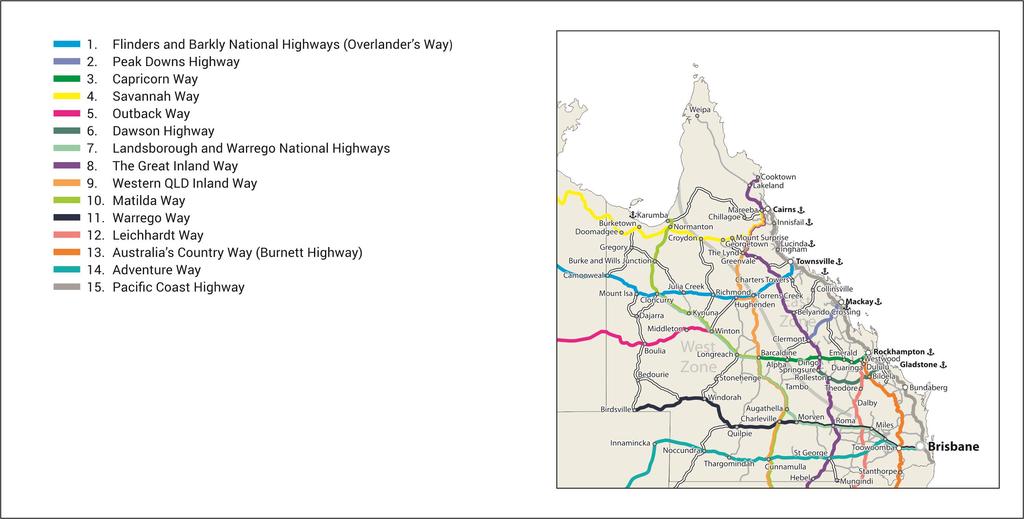 THE FOLLOWING ARE THE KEY CORRIDORS THAT SUPPORT ECONOMIC