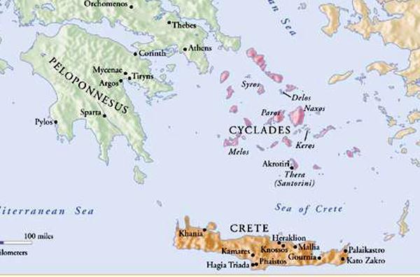 The Prehistoric Aegean ** Cyclades ** Knossos ** Thera