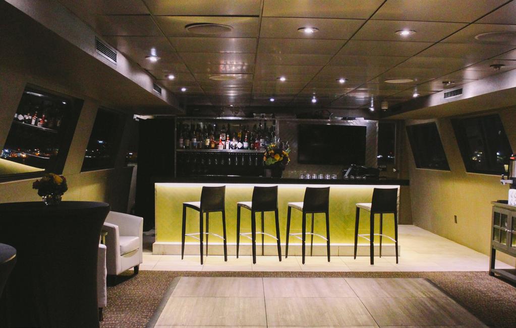 yacht Restrooms located in stern Outer decks in bow and stern area