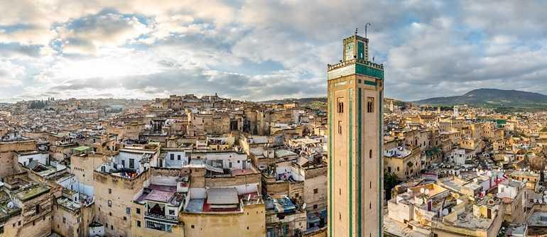 FES Fez is the second largest city of Morocco, with a population of 1.1 million. Fez was the capital city of modern Morocco until 1925 and is now the capital of the Fès-Meknès administrative region.