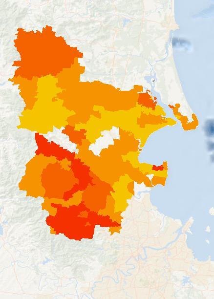 MORETON BAY MEDIAN HOUSE PRICE MAP 2016* LEGEND DATA NOT AVAILABLE < $400,000 $400,000 - $600,000 $600,000 - $800,000 $800,000 - $1,000,000 > $1,000,000 MOST EXPENSIVE SUBURBS House Cedar Creek
