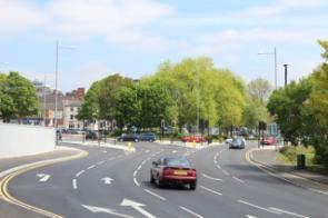Implementation of a redesigned crossroads in the 600,000 centre of Northampton.