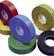 For wire and cable insulation, bundling and reinforcing. Assorted colours for colour-coding cables. Flame retardant. Manufactured to BS 4J10 (Aero) and BS 3924.