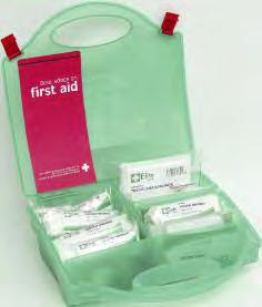 GROUP 996 first AID HSE Standard First Aid Kits Suitable for the workplace. 10 Person: For small work places up to 10 persons. Supplied in a plastic box c/w handle. 270 x 220 x 90mm.